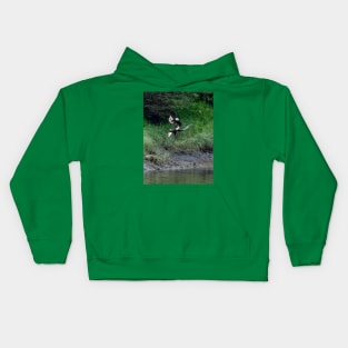 Bald Eagle fight in flight Kids Hoodie